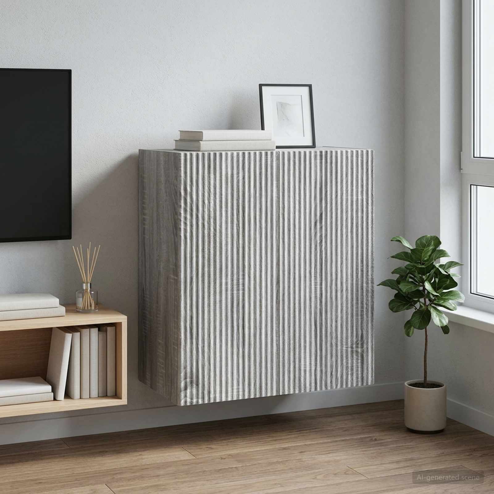 vidaXL Szafka ścienna 59 x 31 x 60 cm Drewno inżynieryjne Szary Sonoma