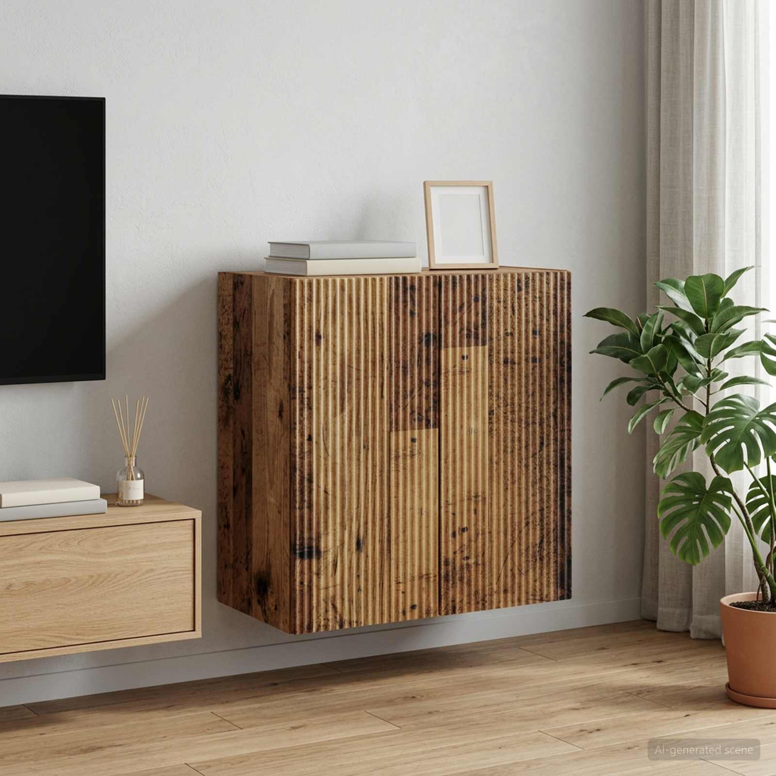 vidaXL Szafka ścienna 59 x 31 x 60 cm Drewno inżynieryjne Stare drewno