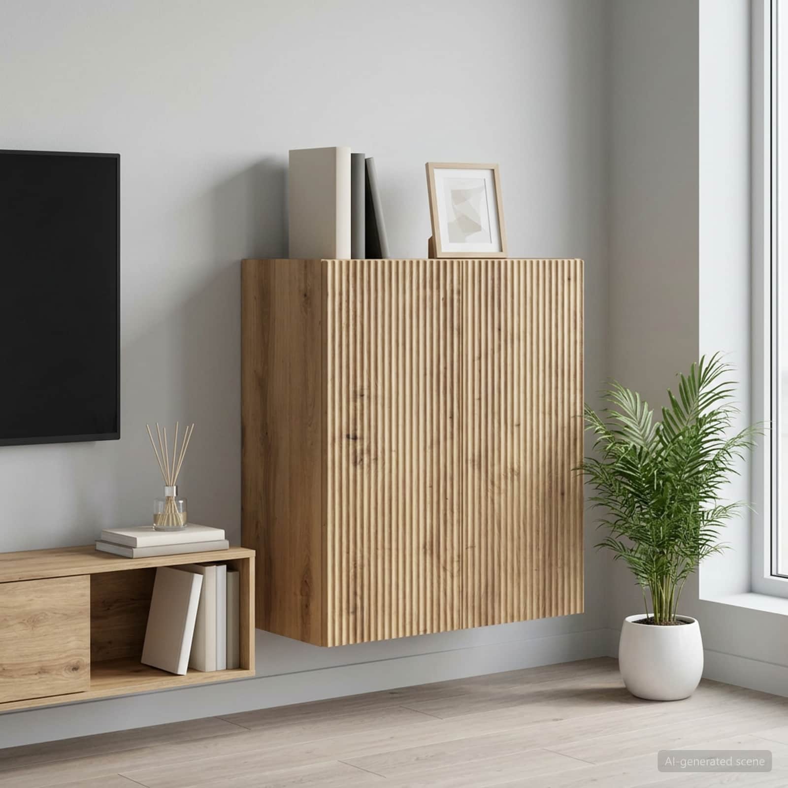 vidaXL Szafka ścienna 59 x 31 x 60 cm Drewno inżynieryjne Dąb artisan