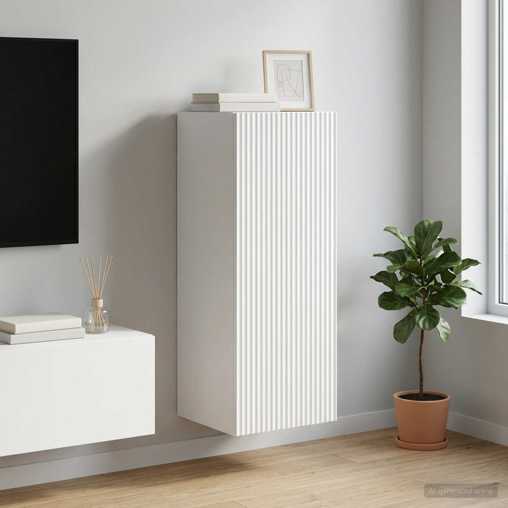vidaXL Szafka ścienna 33 x 34,5 x 90 cm Drewno inżynieryjne Biały