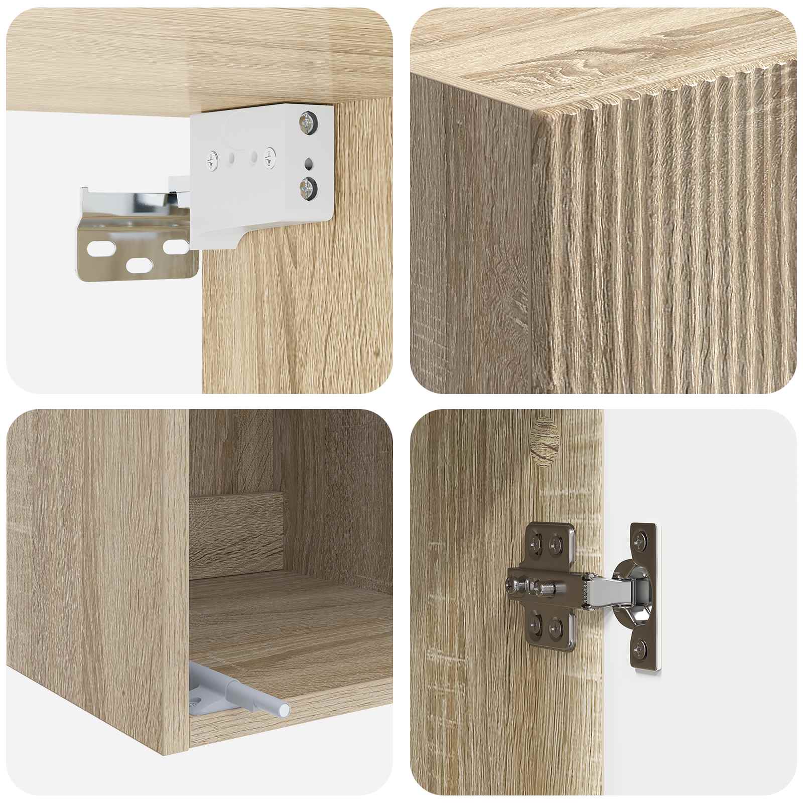 vidaXL Szafka ścienna 33 x 34,5 x 90 cm Drewno inżynieryjne dąb Sonoma
