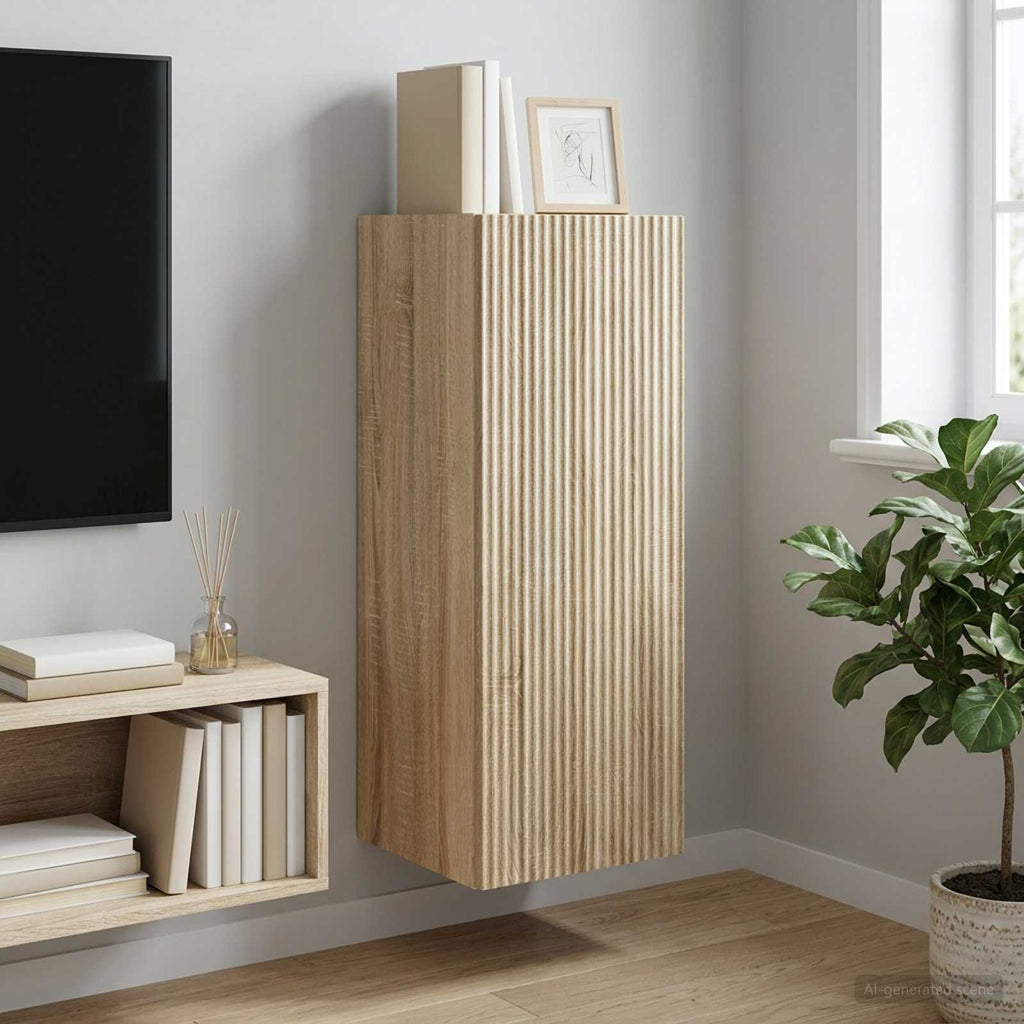 vidaXL Szafka ścienna 33 x 34,5 x 90 cm Drewno inżynieryjne dąb Sonoma