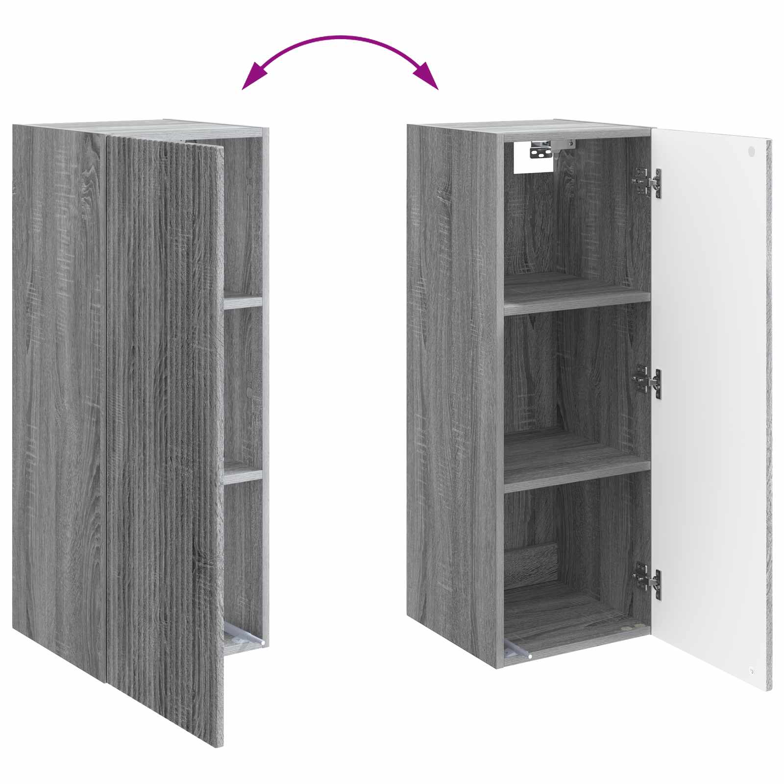 vidaXL Szafka ścienna 33 x 34,5 x 90 cm Drewno inżynieryjne