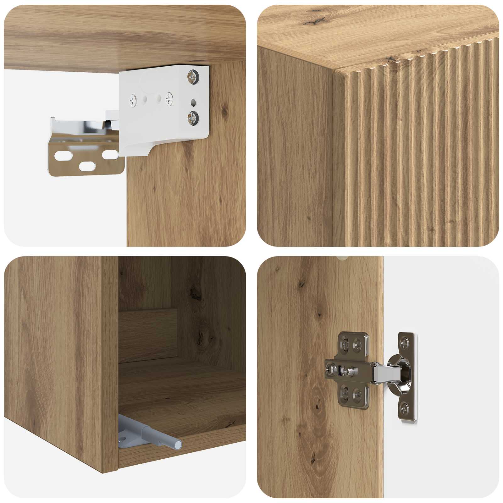vidaXL Szafka ścienna 33 x 34,5 x 90 cm Drewno inżynieryjne
