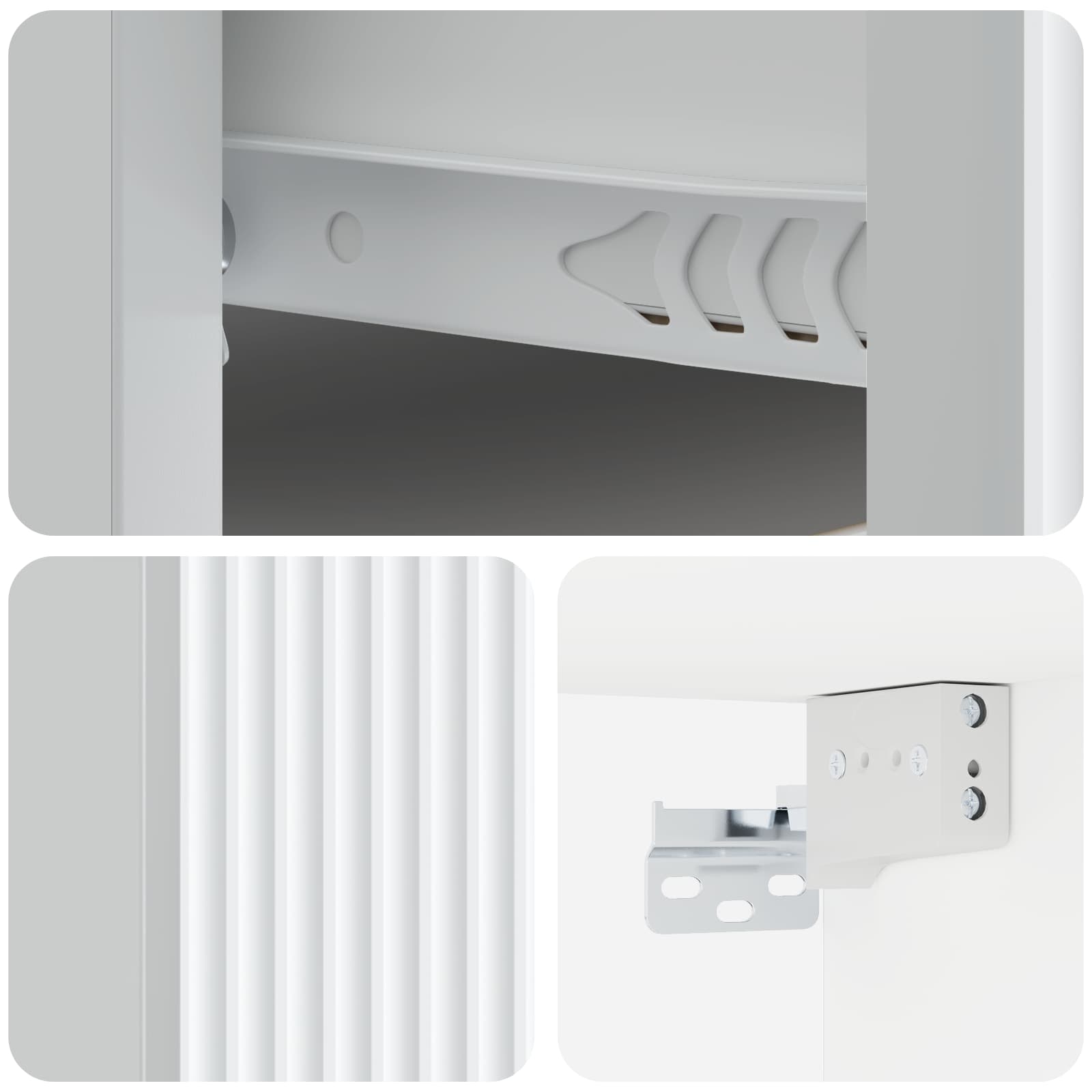 vidaXL Wisząca Szafka Nocna z szufladą 2 pcs Biały 33 x 34,5 x 20 cm