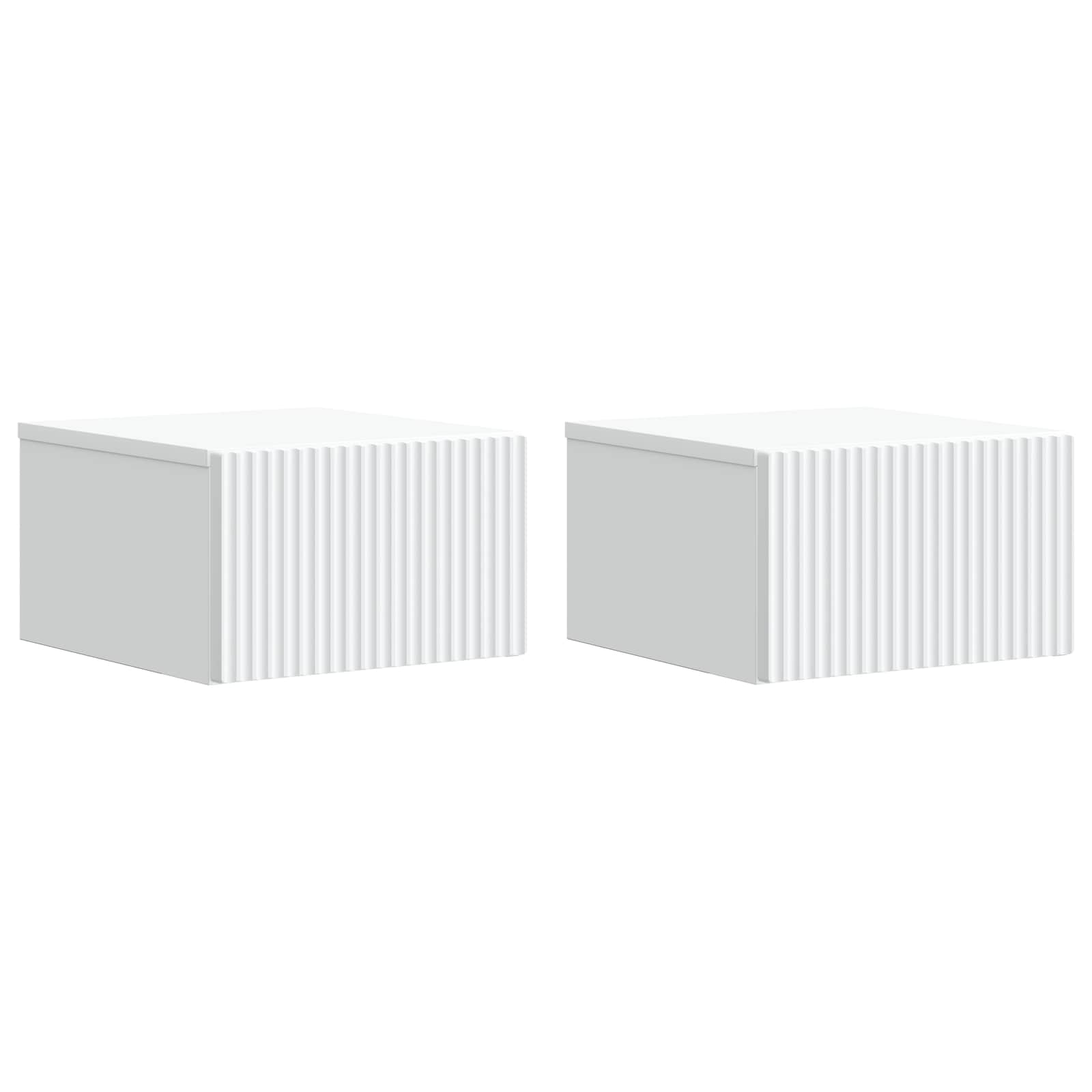 vidaXL Wisząca Szafka Nocna z szufladą 2 pcs Biały 33 x 34,5 x 20 cm