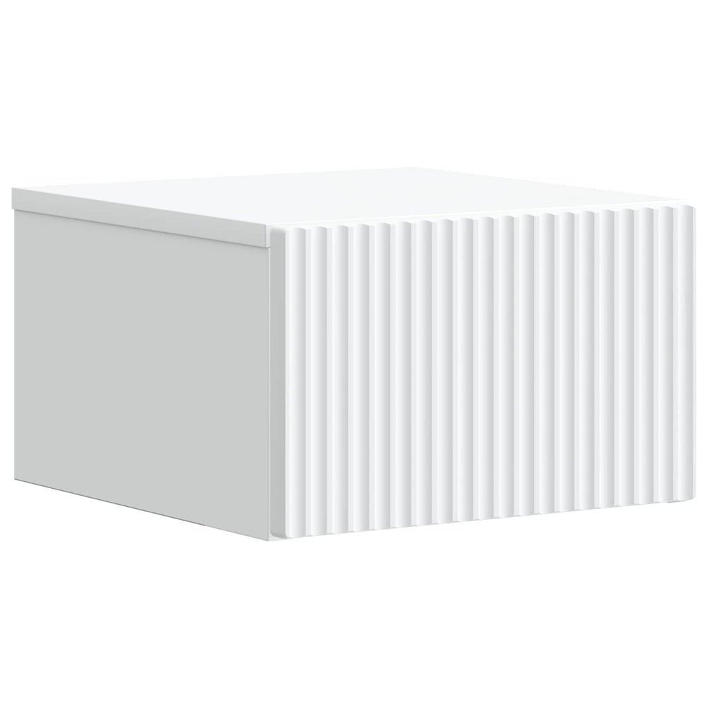 vidaXL Wisząca Szafka Nocna z szufladą 2 pcs Biały 33 x 34,5 x 20 cm