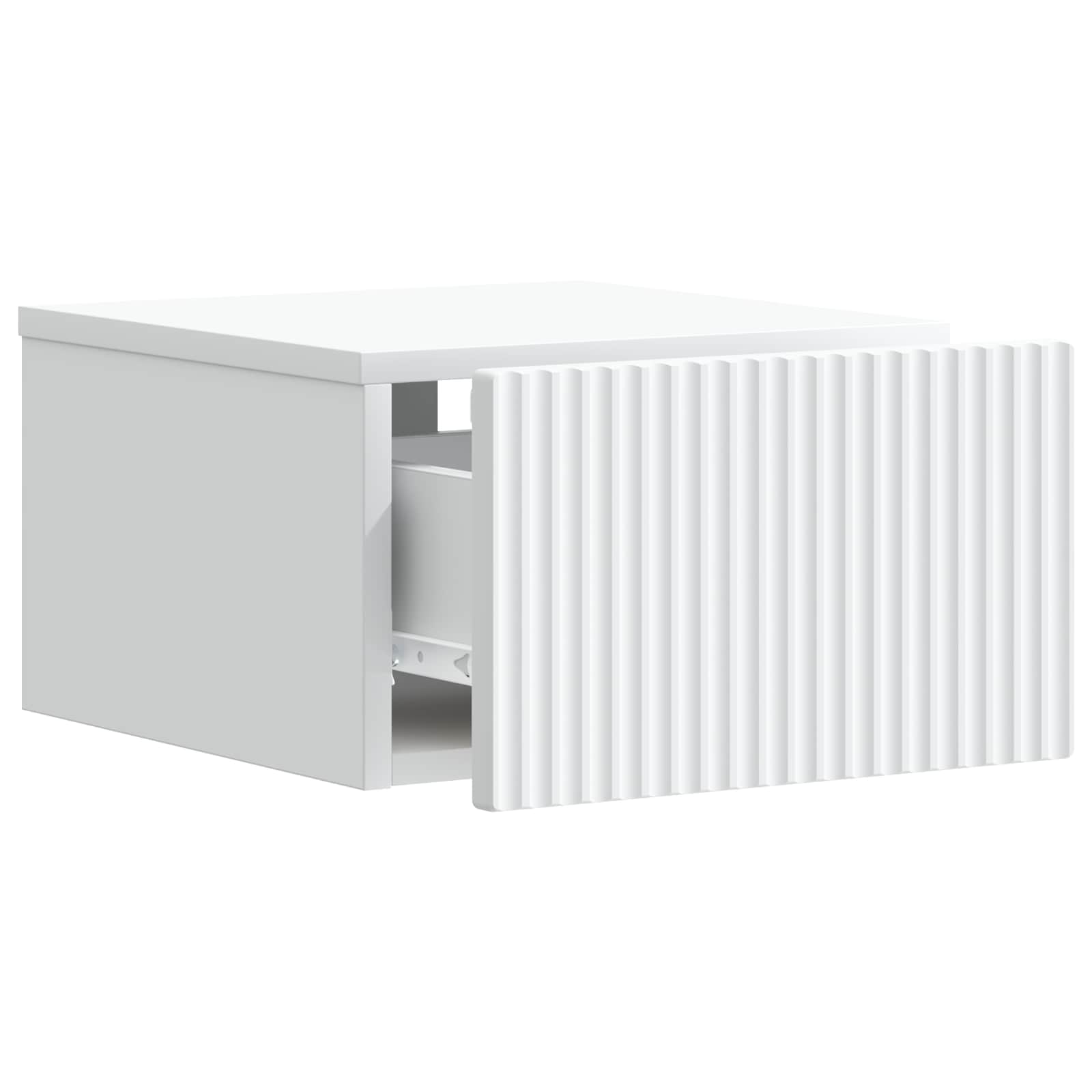 vidaXL Wisząca Szafka Nocna z szufladą 2 pcs Biały 33 x 34,5 x 20 cm