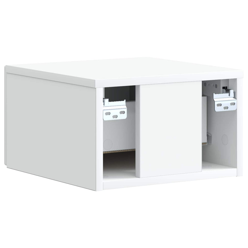 vidaXL Wisząca Szafka Nocna z szufladą 2 pcs Biały 33 x 34,5 x 20 cm
