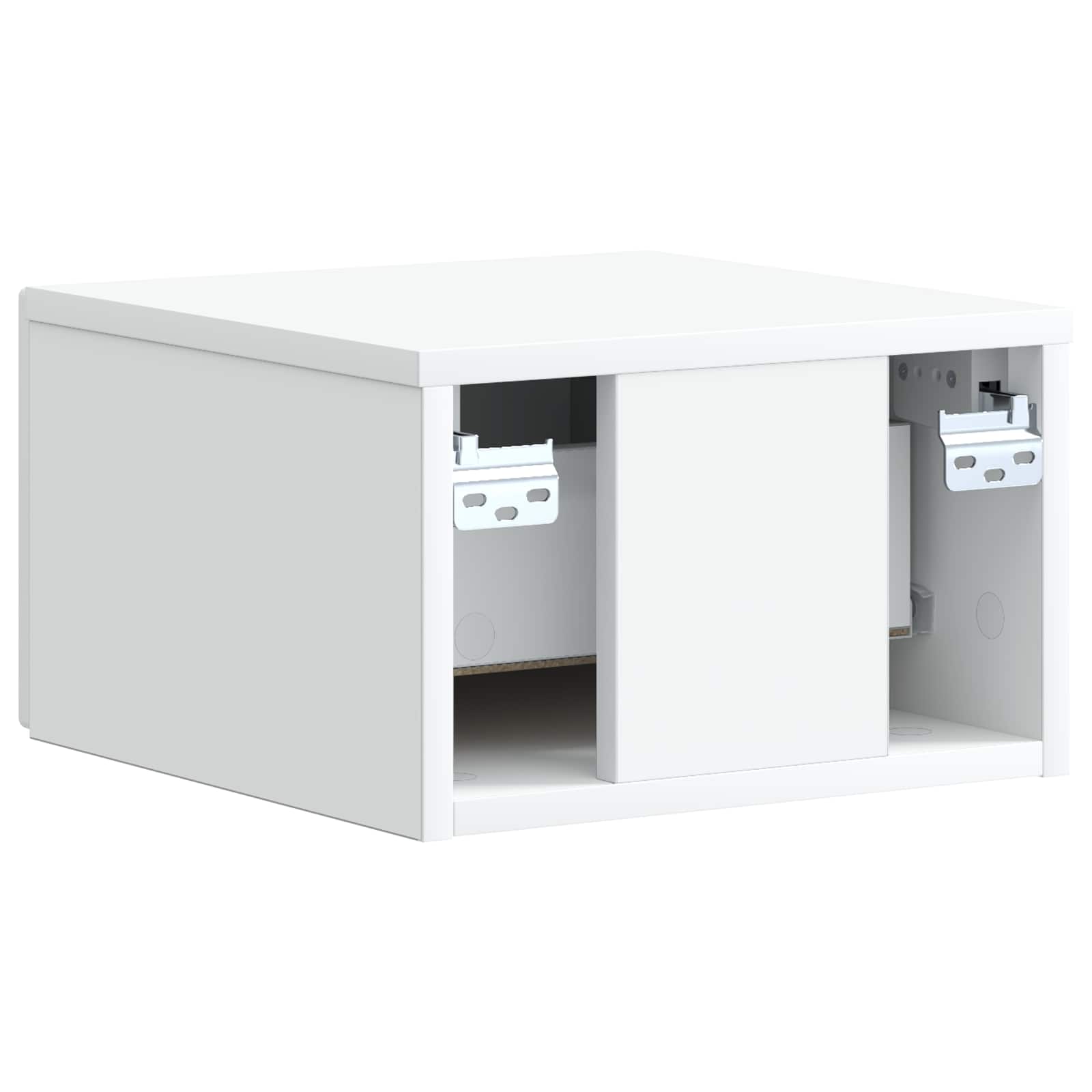 vidaXL Wisząca Szafka Nocna z szufladą 2 pcs Biały 33 x 34,5 x 20 cm