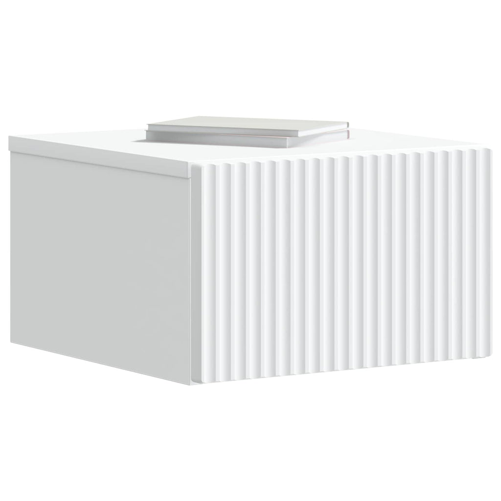 vidaXL Wisząca Szafka Nocna z szufladą 2 pcs Biały 33 x 34,5 x 20 cm