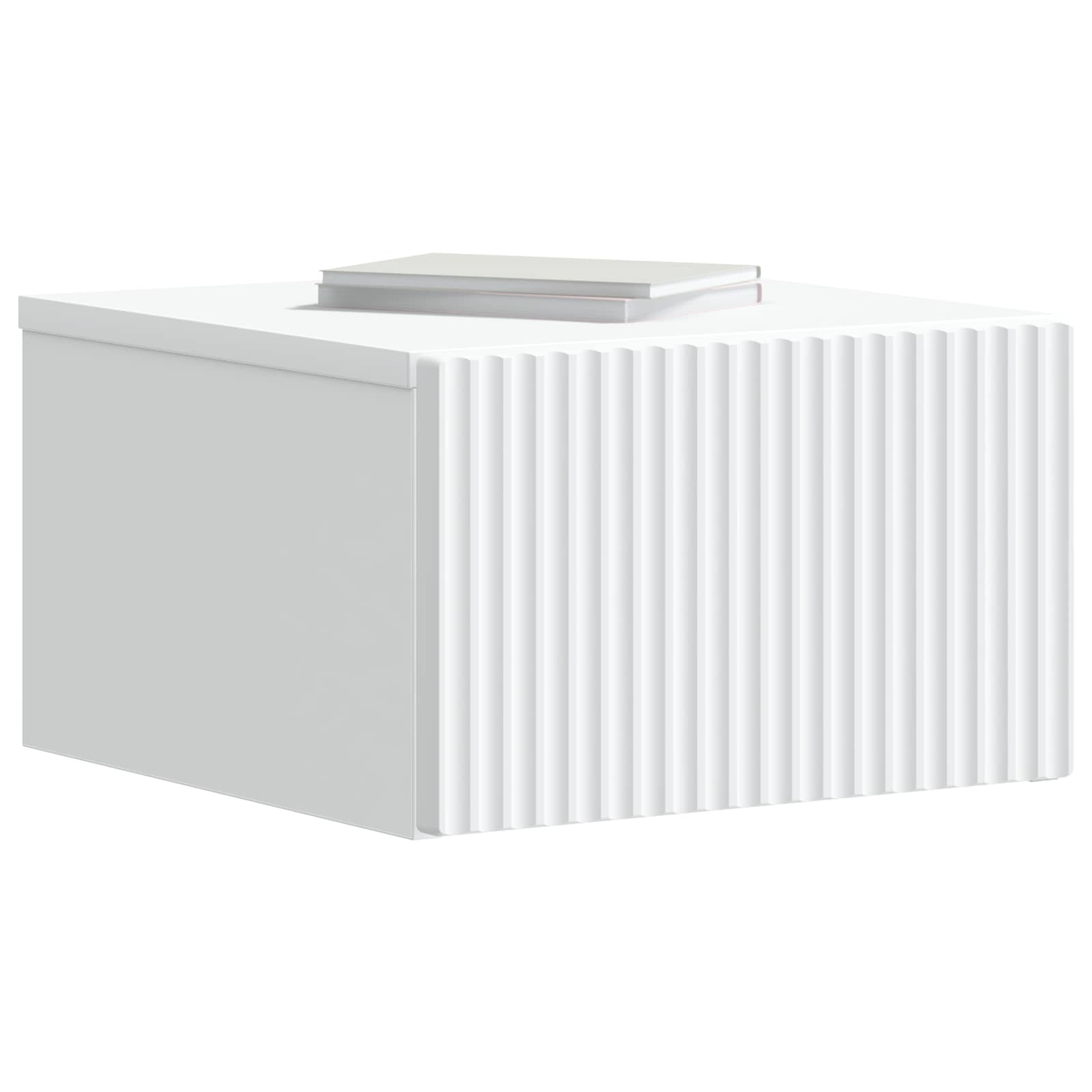 vidaXL Wisząca Szafka Nocna z szufladą 2 pcs Biały 33 x 34,5 x 20 cm