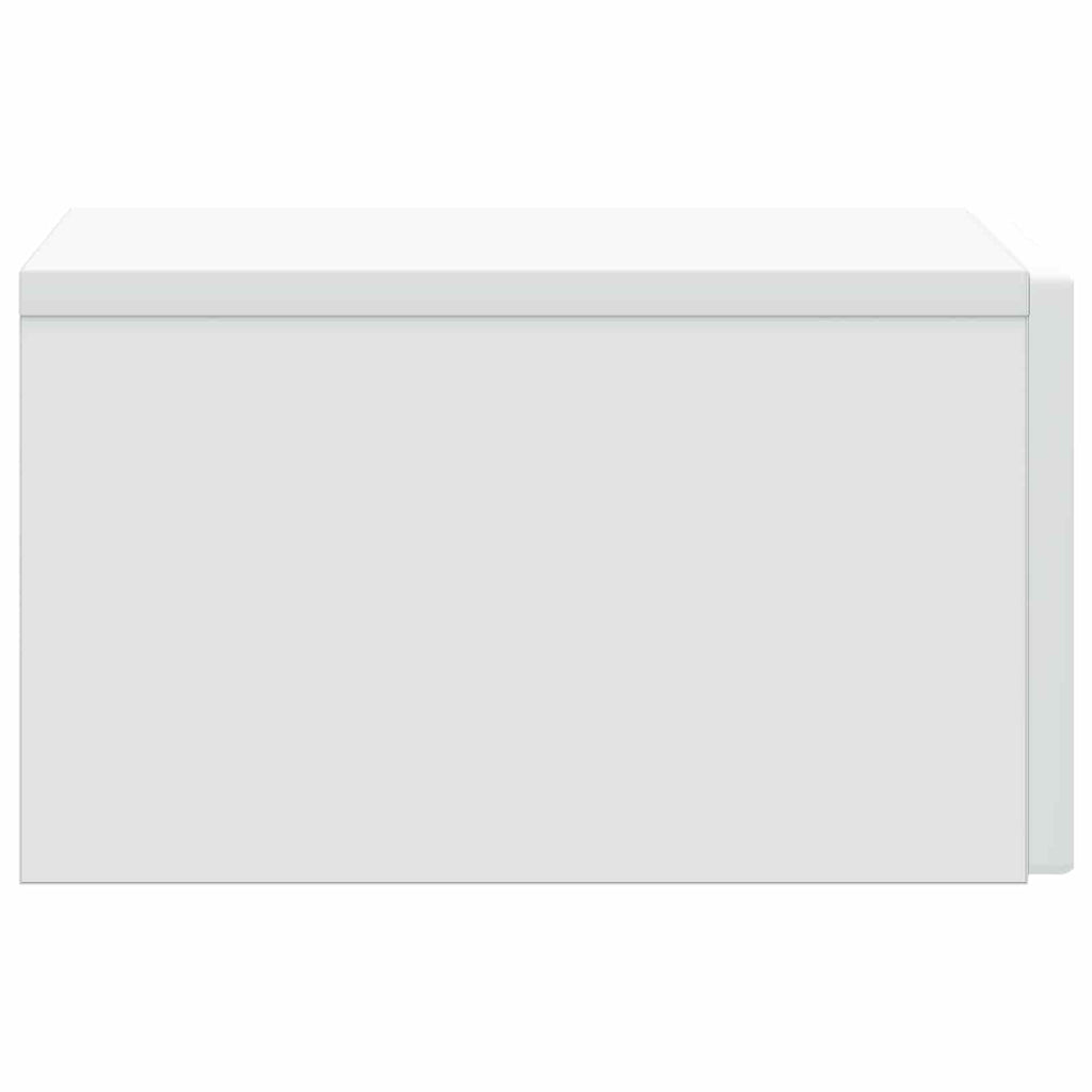 vidaXL Wisząca Szafka Nocna z szufladą 2 pcs Biały 33 x 34,5 x 20 cm