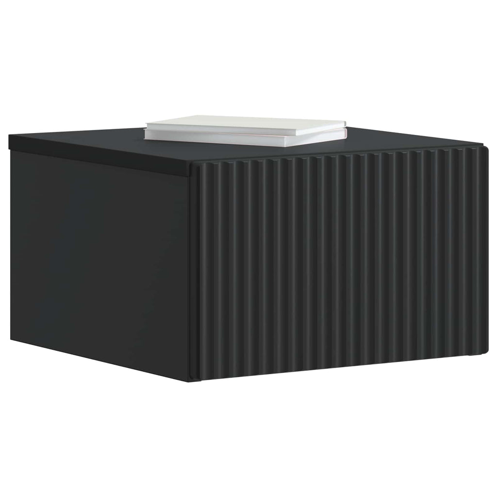 vidaXL Wisząca Szafka Nocna z szufladą Czarny 33 x 34,5 x 20 cm