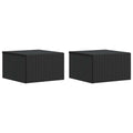 vidaXL Wisząca Szafka Nocna z szufladą 2 pcs Czarny 33 x 34,5 x 20 cm