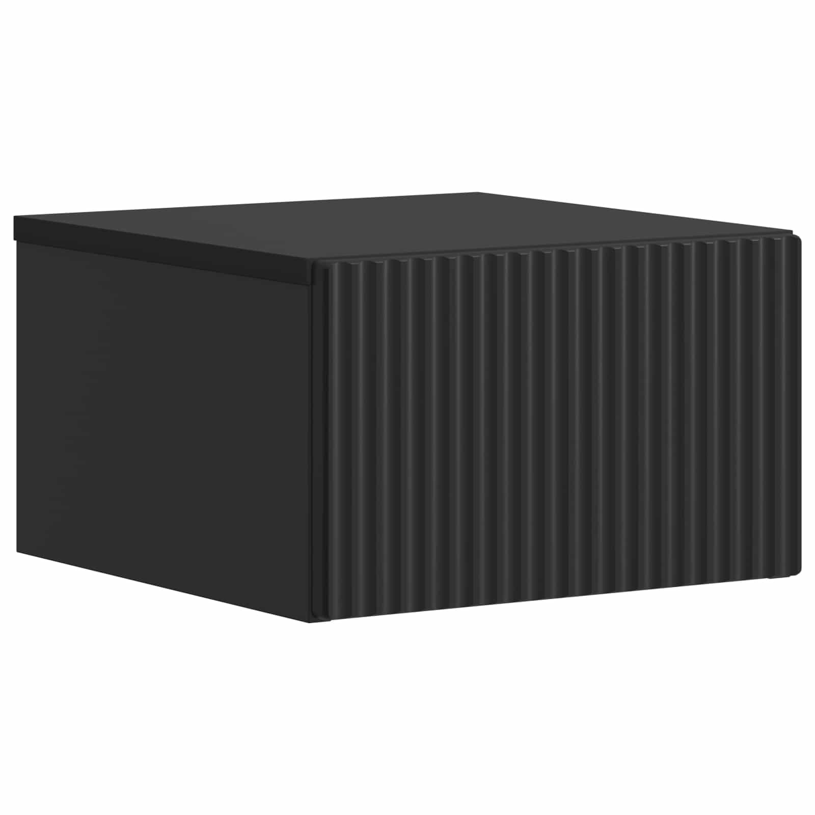 vidaXL Wisząca Szafka Nocna z szufladą 2 pcs Czarny 33 x 34,5 x 20 cm