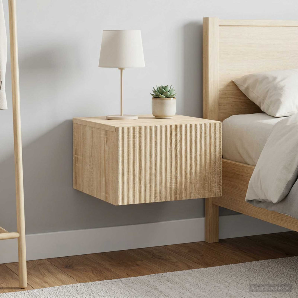 vidaXL Wisząca Szafka Nocna 2 szt. dąb Sonoma 33 x 34,5 x 20 cm