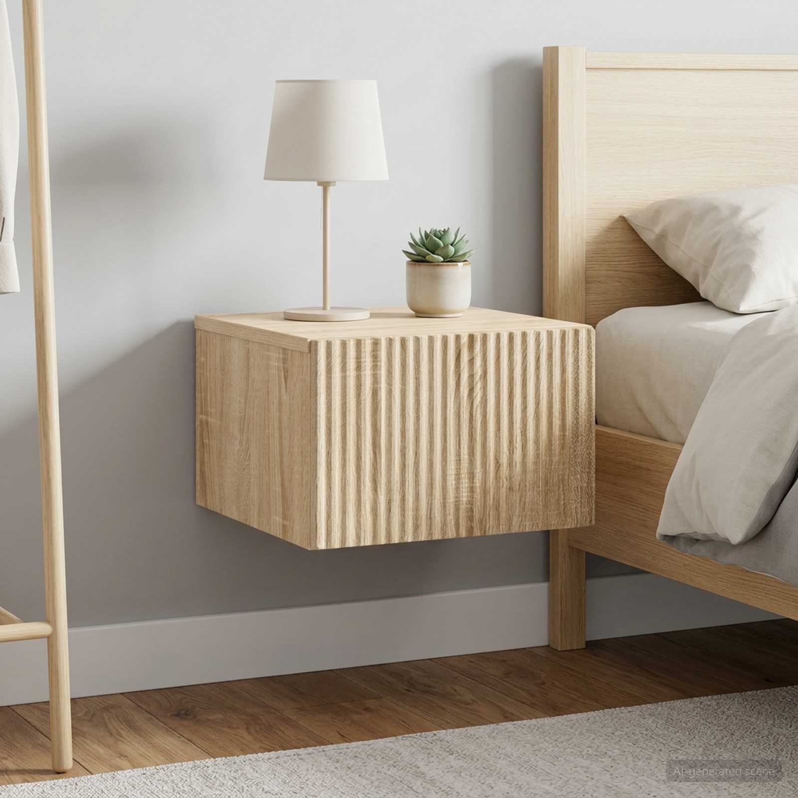 vidaXL Wisząca Szafka Nocna 2 szt. dąb Sonoma 33 x 34,5 x 20 cm
