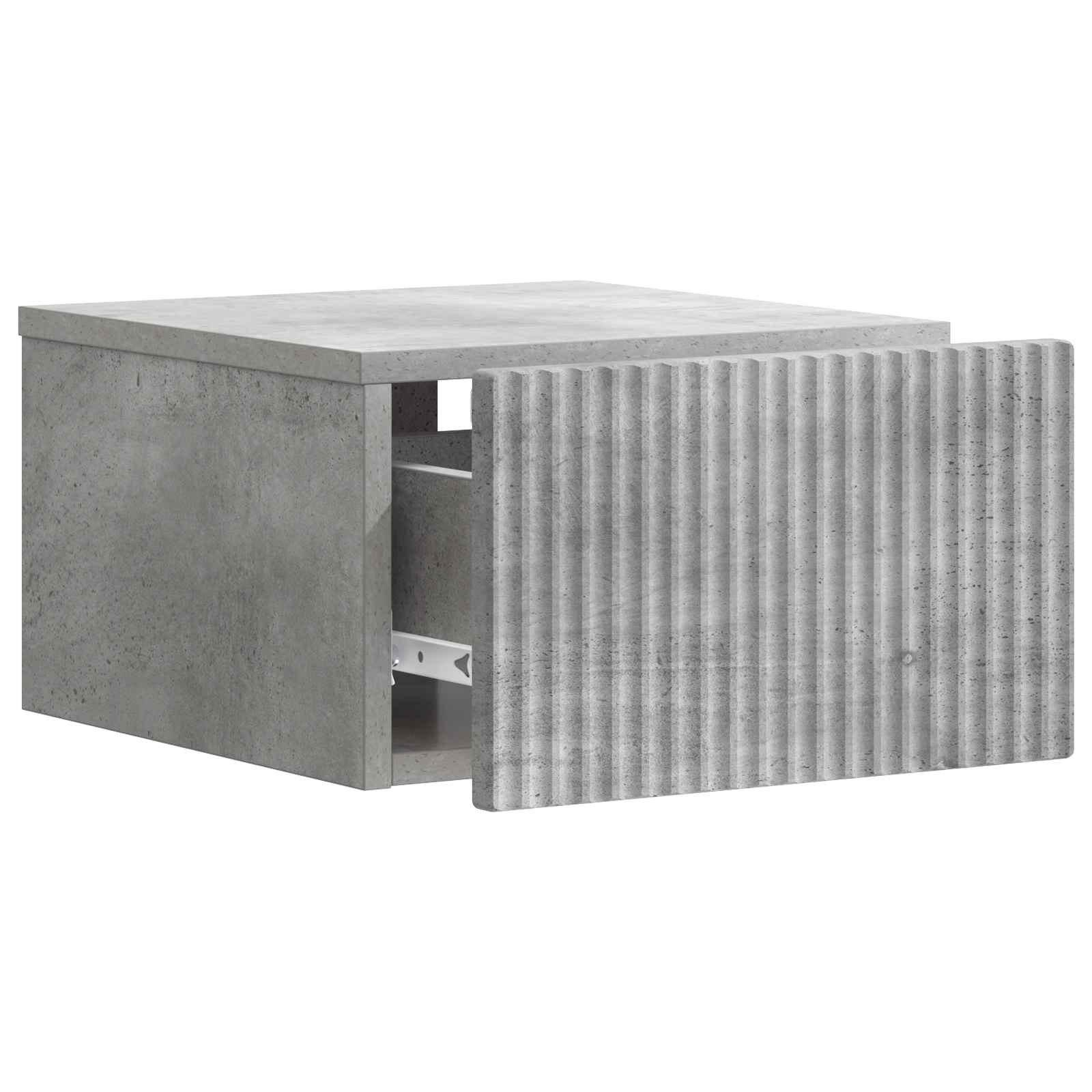 vidaXL Wisząca Szafka Nocna Betonowy szary 33 x 34,5 x 20 cm