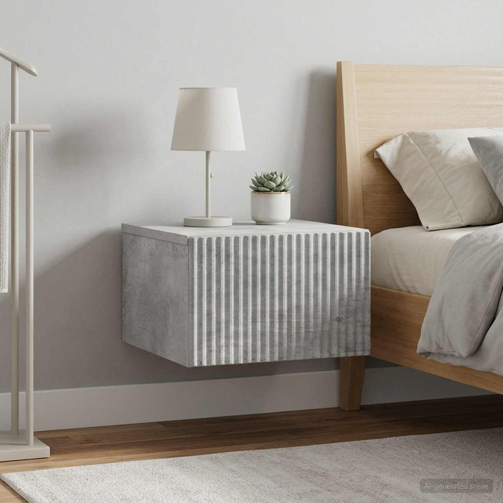 vidaXL Wisząca Szafka Nocna 2 szt. Betonowy szary 33 x 34,5 x 20 cm
