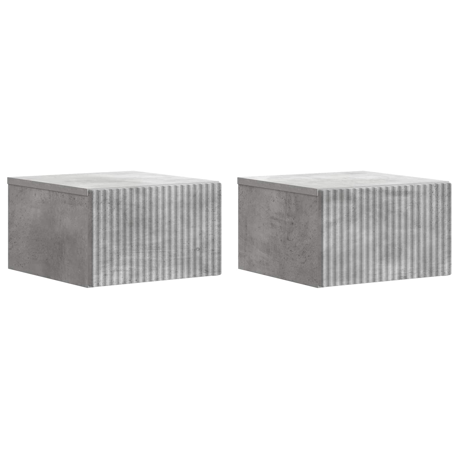 vidaXL Wisząca Szafka Nocna 2 pcs Betonowy szary 33 x 34,5 x 20 cm