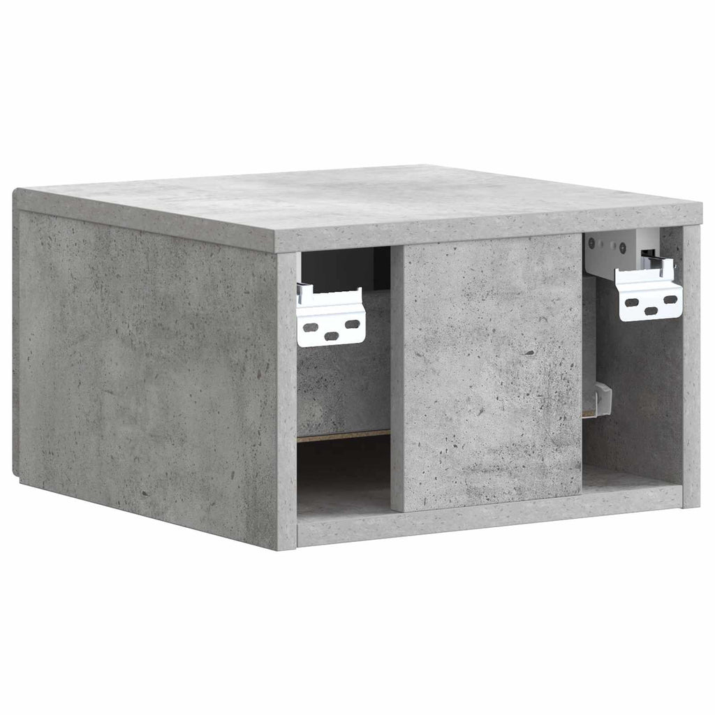 vidaXL Wisząca Szafka Nocna 2 pcs Betonowy szary 33 x 34,5 x 20 cm