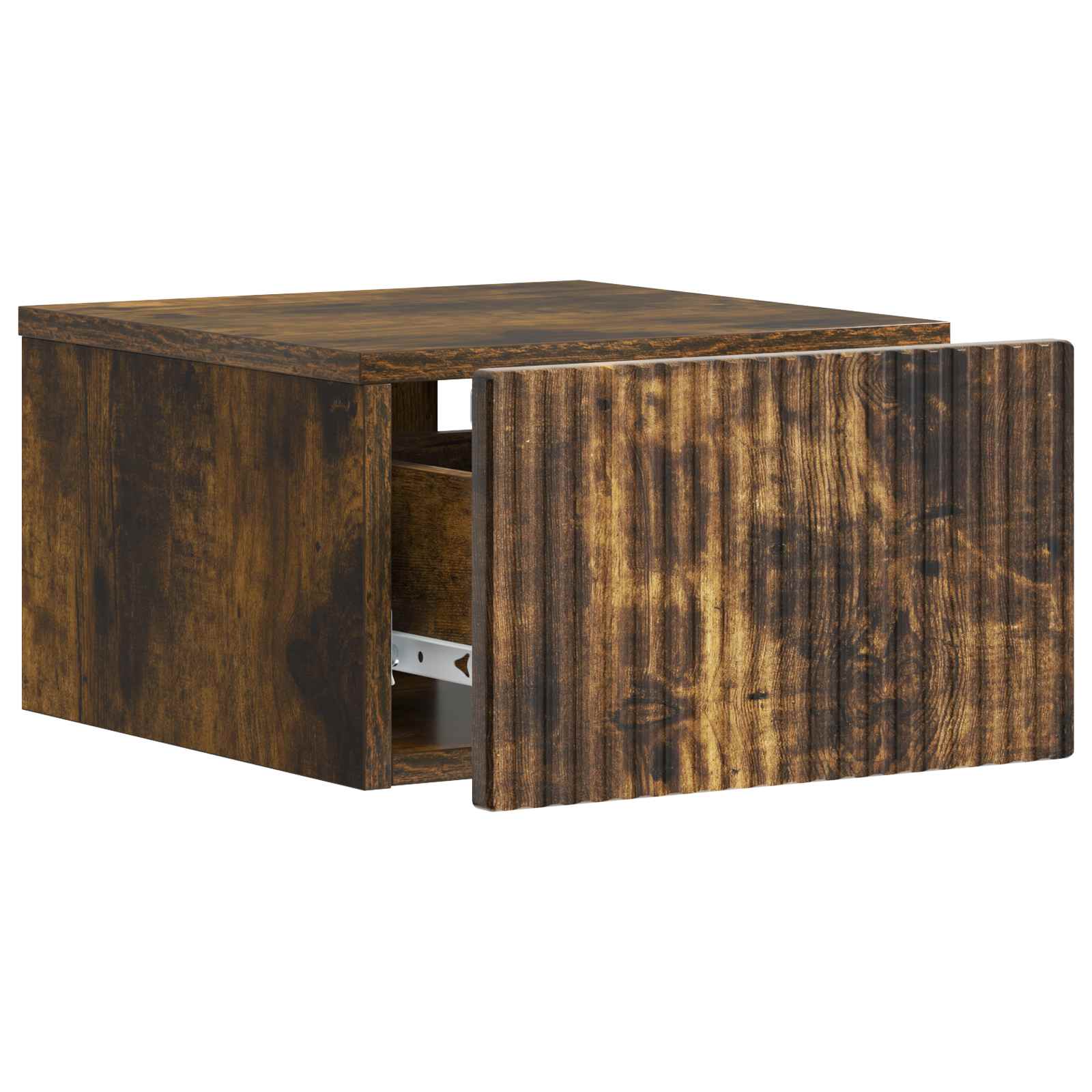vidaXL Wisząca Szafka Nocna z szufladą Dąb wędzony 33 x 34,5 x 20 cm