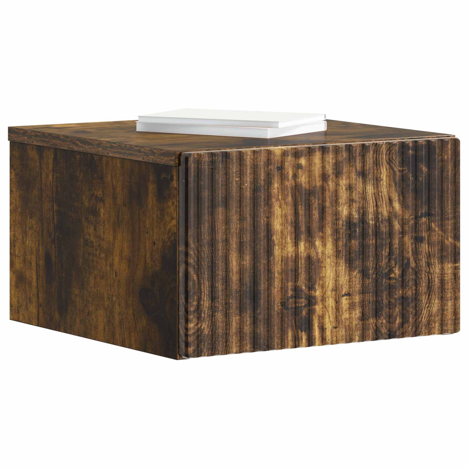 vidaXL Wisząca Szafka Nocna z szufladą Dąb wędzony 33 x 34,5 x 20 cm