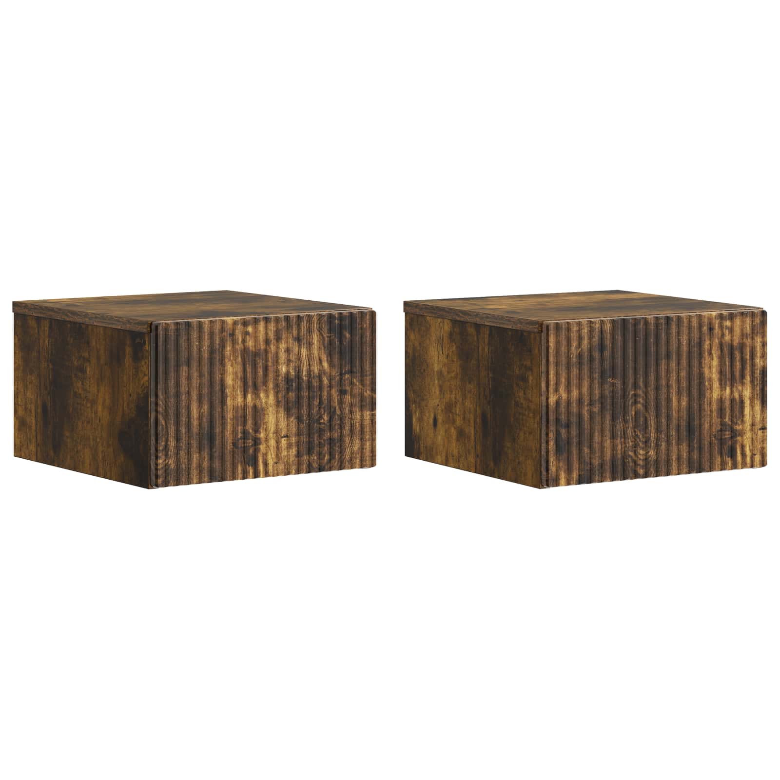 vidaXL Wisząca Szafka Nocna 2 pcs Dąb wędzony 33 x 34,5 x 20 cm