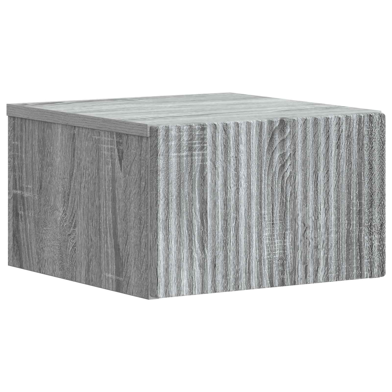 vidaXL Wisząca Szafka Nocna z szufladą Szary Sonoma 33 x 34,5 x 20 cm