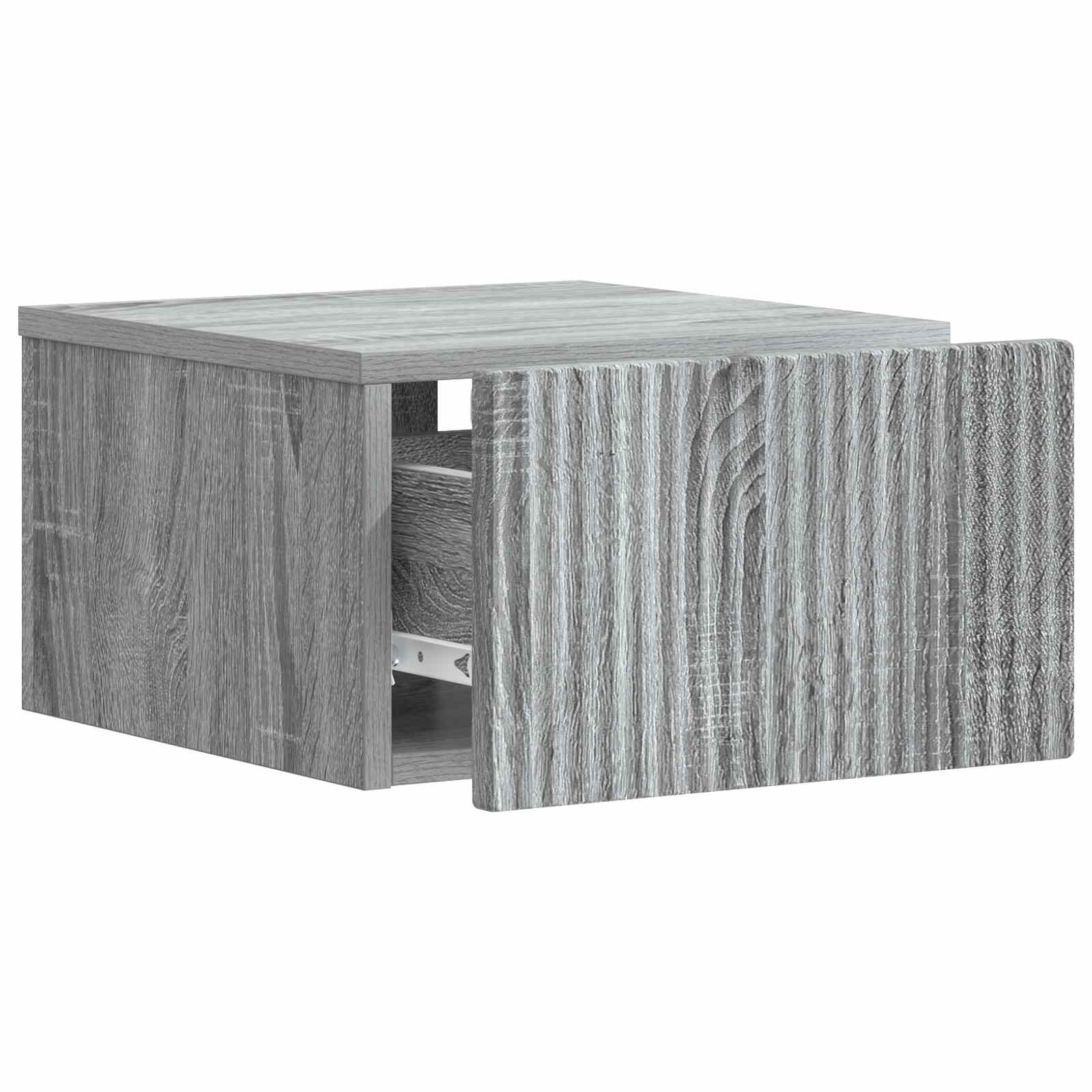 vidaXL Wisząca Szafka Nocna z szufladą Szary Sonoma 33 x 34,5 x 20 cm