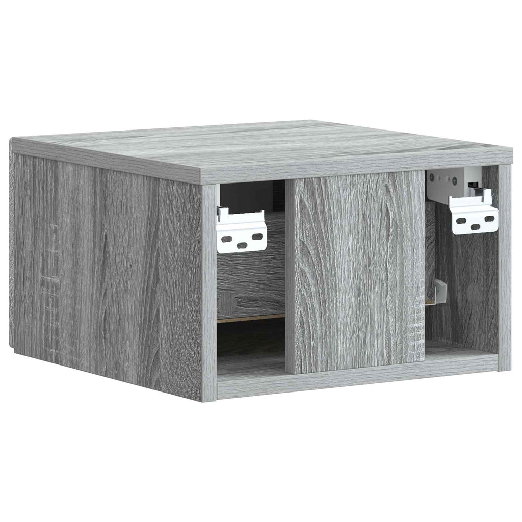 vidaXL Wisząca Szafka Nocna z szufladą Szary Sonoma 33 x 34,5 x 20 cm