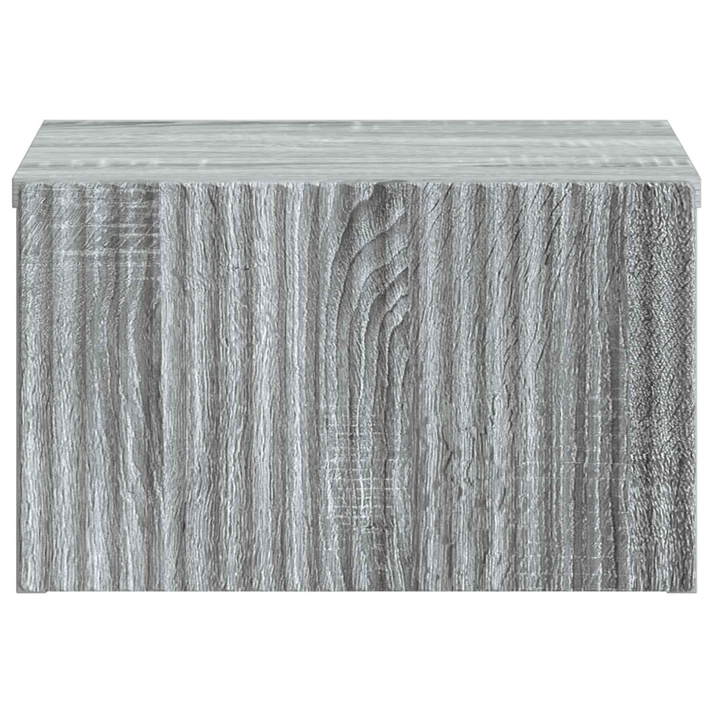 vidaXL Wisząca Szafka Nocna z szufladą Szary Sonoma 33 x 34,5 x 20 cm