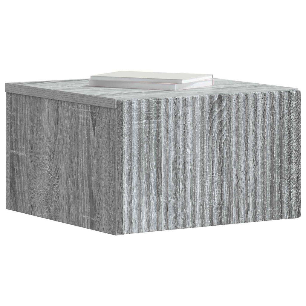 vidaXL Wisząca Szafka Nocna z szufladą Szary Sonoma 33 x 34,5 x 20 cm