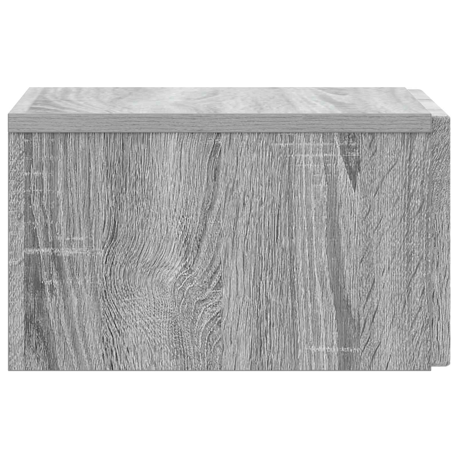 vidaXL Wisząca Szafka Nocna z szufladą Szary Sonoma 33 x 34,5 x 20 cm