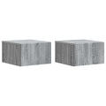vidaXL Wisząca Szafka Nocna 2 pcs Szary Sonoma 33 x 34,5 x 20 cm