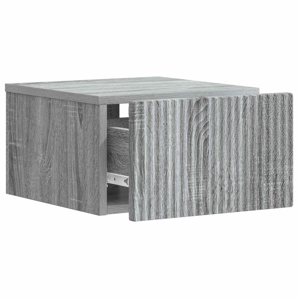 vidaXL Wisząca Szafka Nocna 2 pcs Szary Sonoma 33 x 34,5 x 20 cm