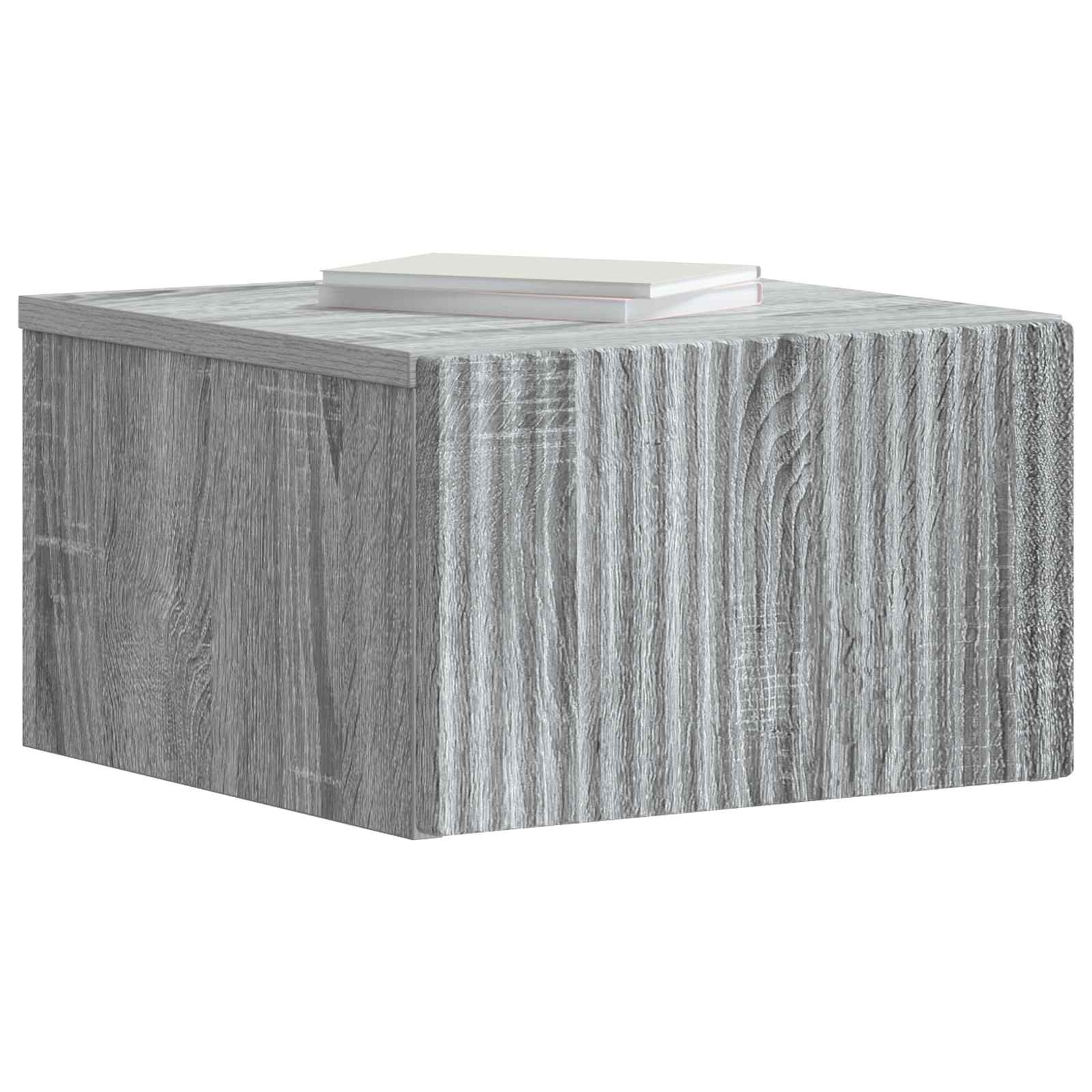 vidaXL Wisząca Szafka Nocna 2 pcs Szary Sonoma 33 x 34,5 x 20 cm