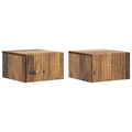vidaXL Wisząca Szafka Nocna 2 pcs Stare drewno 33 x 34,5 x 20 cm