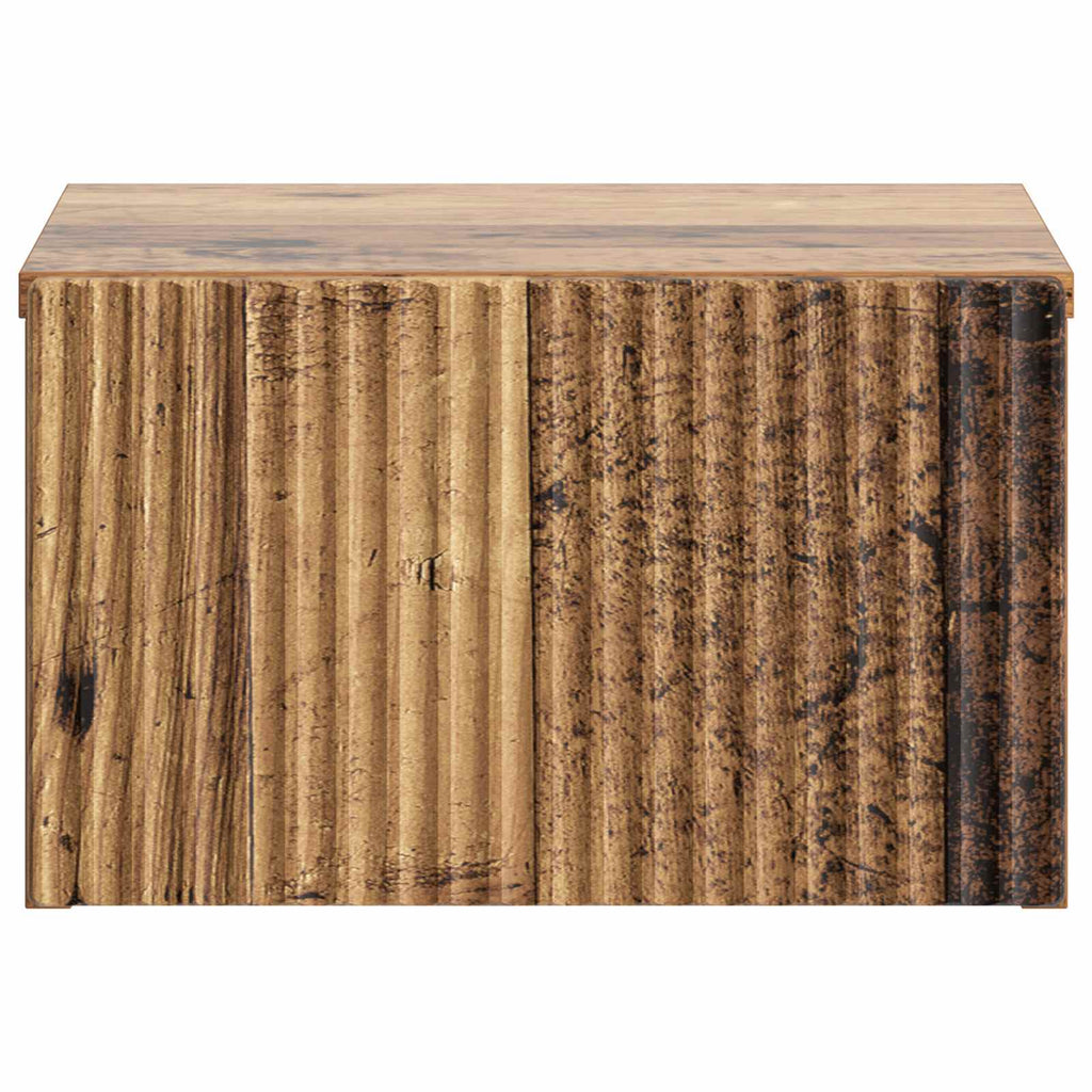 vidaXL Wisząca Szafka Nocna 2 pcs Stare drewno 33 x 34,5 x 20 cm