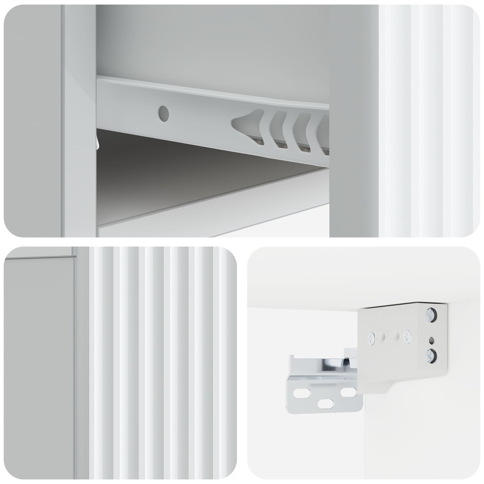 vidaXL Wisząca Szafka Nocna z szufladą 2 pcs Biały 49 x 34,5 x 20 cm