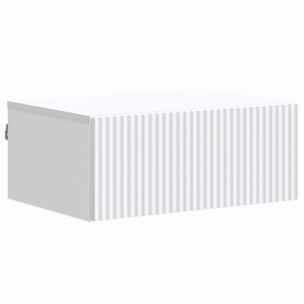 vidaXL Wisząca Szafka Nocna z szufladą 2 pcs Biały 49 x 34,5 x 20 cm