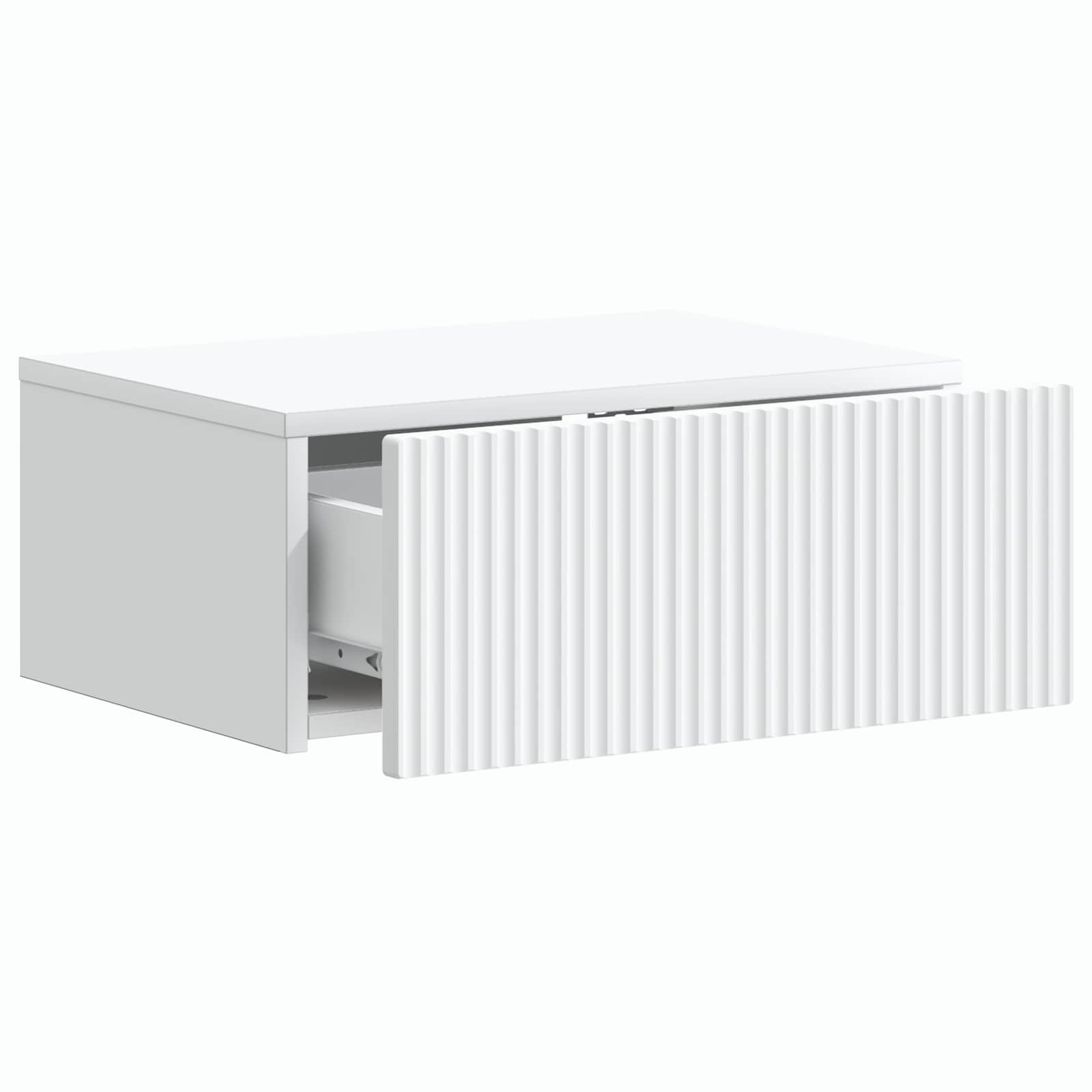 vidaXL Wisząca Szafka Nocna z szufladą 2 pcs Biały 49 x 34,5 x 20 cm
