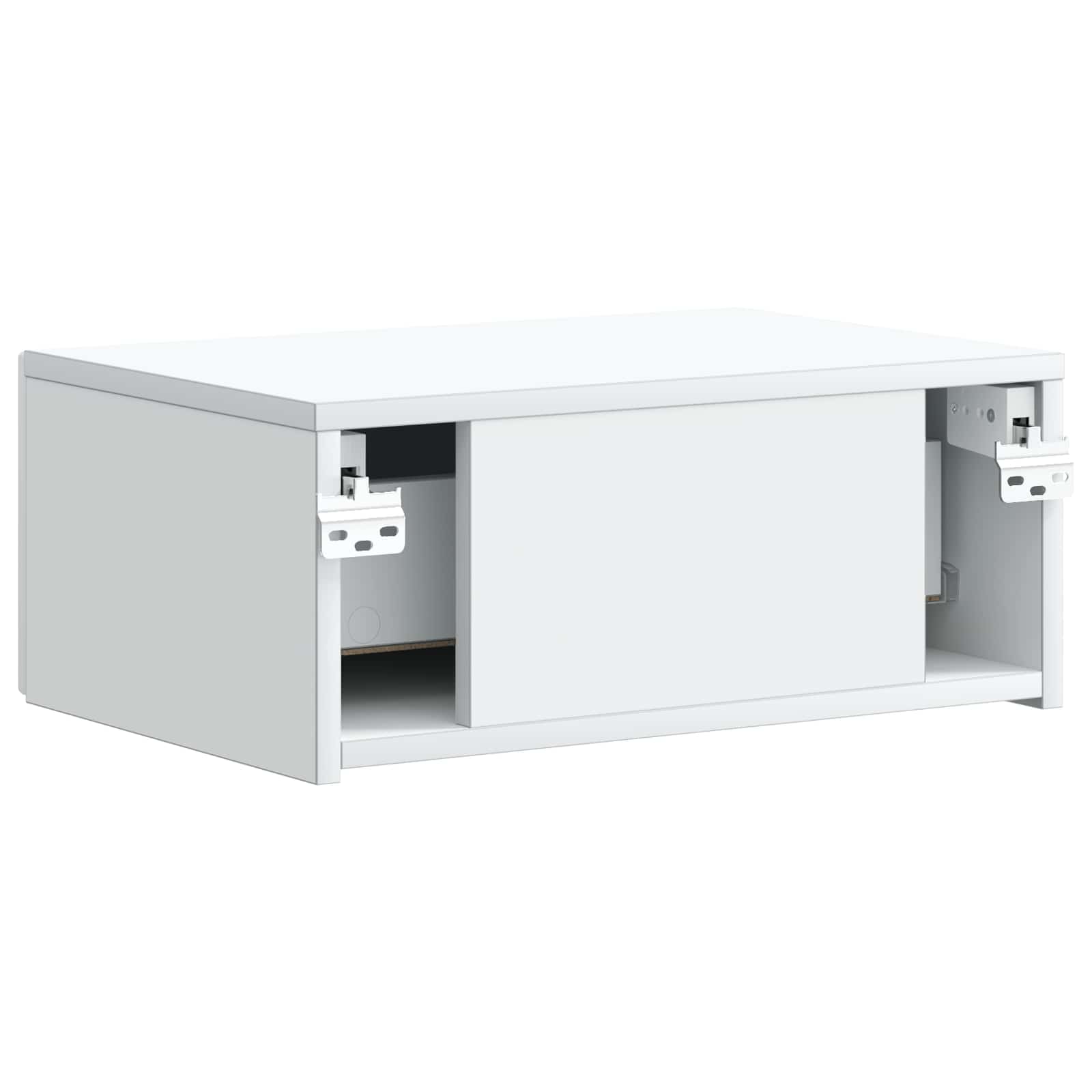vidaXL Wisząca Szafka Nocna z szufladą 2 pcs Biały 49 x 34,5 x 20 cm