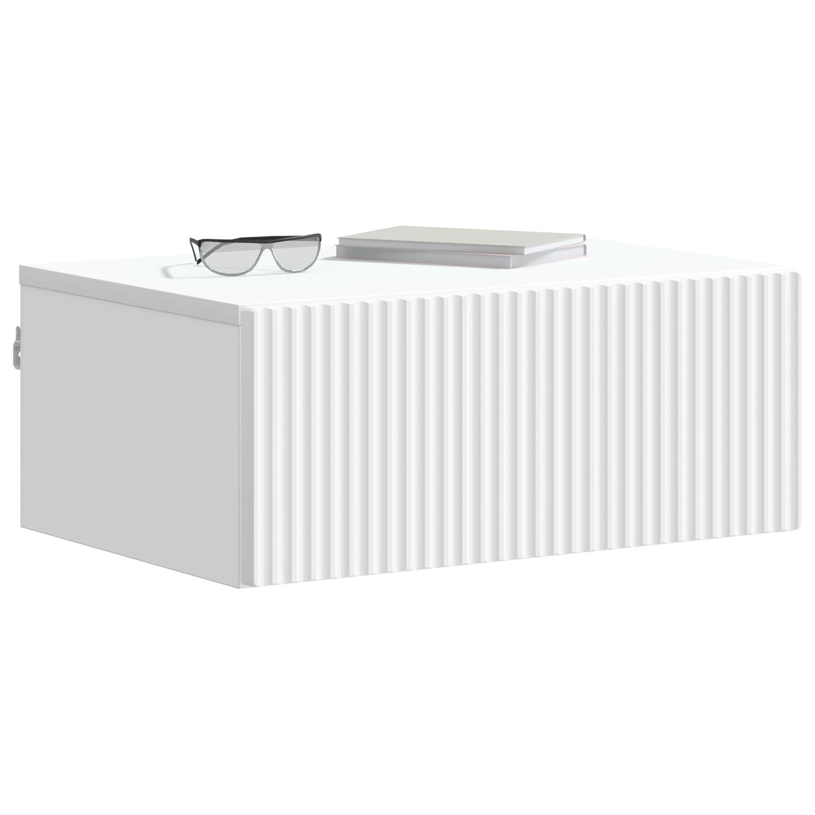 vidaXL Wisząca Szafka Nocna z szufladą 2 pcs Biały 49 x 34,5 x 20 cm