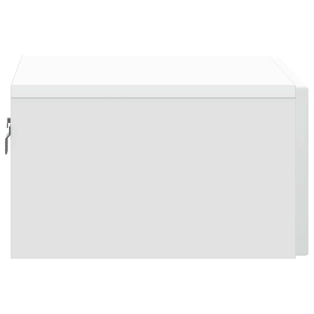 vidaXL Wisząca Szafka Nocna z szufladą 2 pcs Biały 49 x 34,5 x 20 cm
