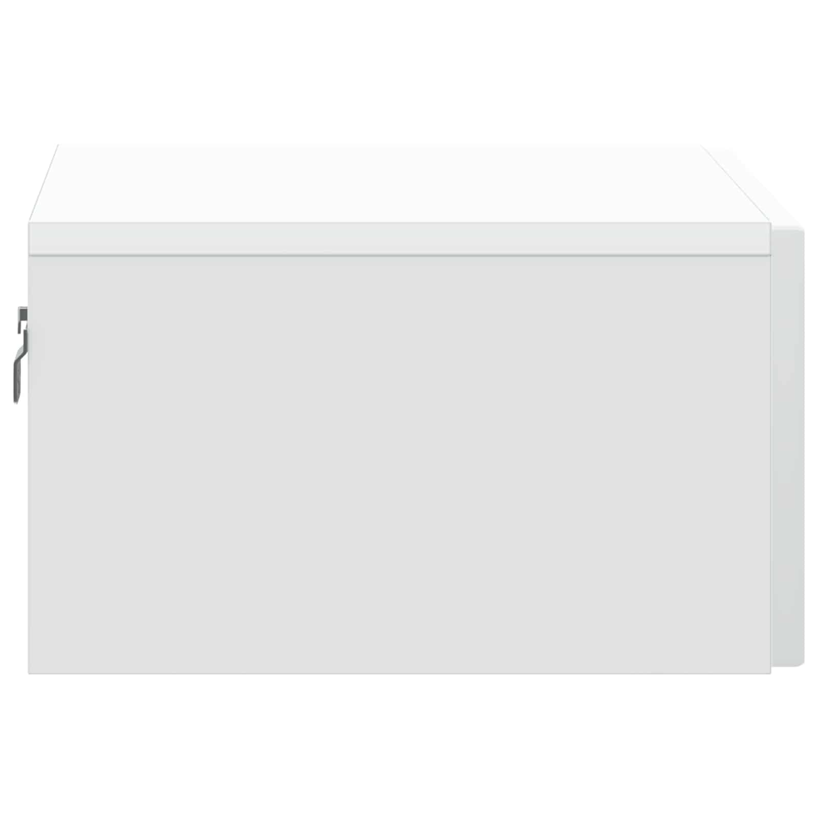 vidaXL Wisząca Szafka Nocna z szufladą 2 pcs Biały 49 x 34,5 x 20 cm