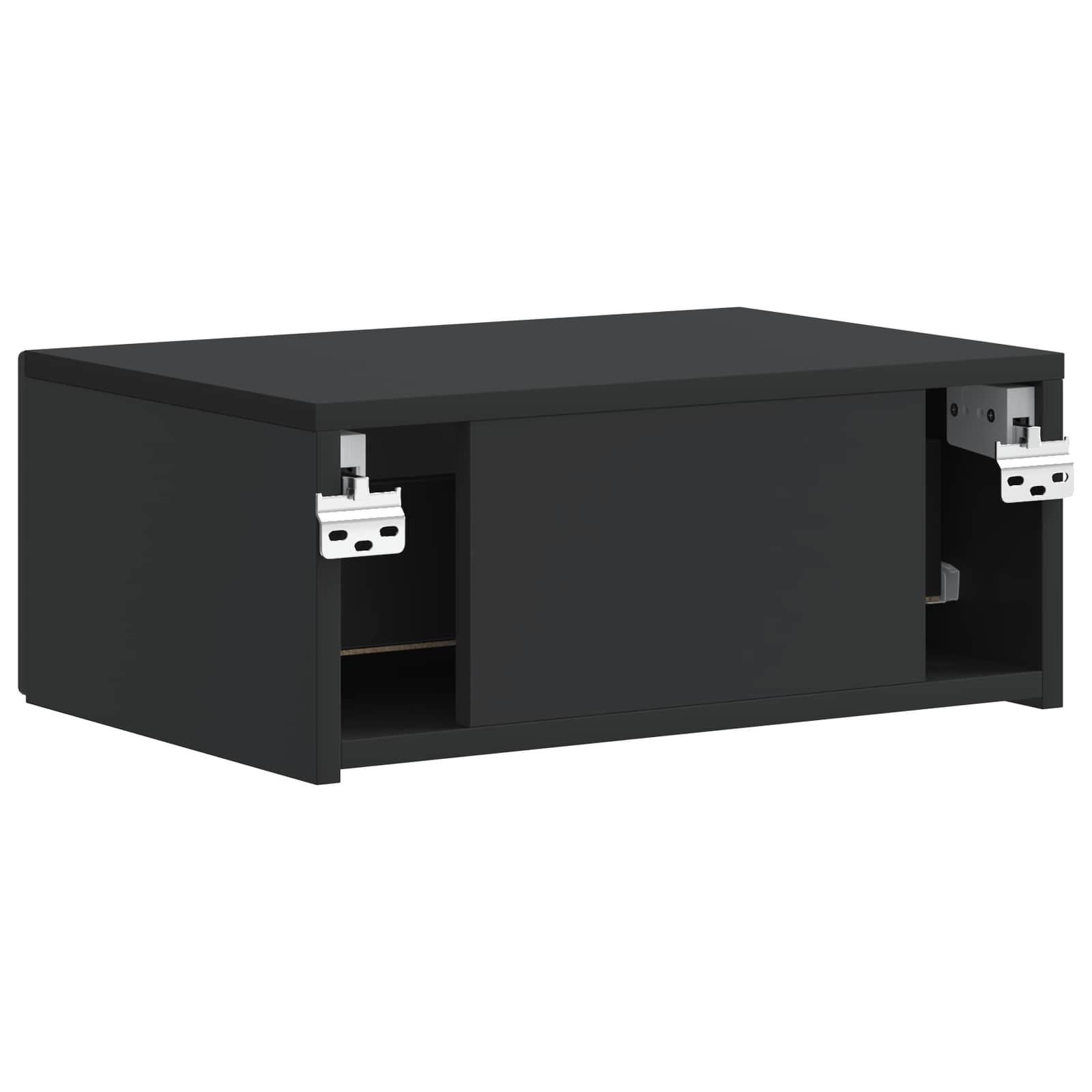 vidaXL Wisząca Szafka Nocna z szufladą Czarny 49 x 34,5 x 20 cm