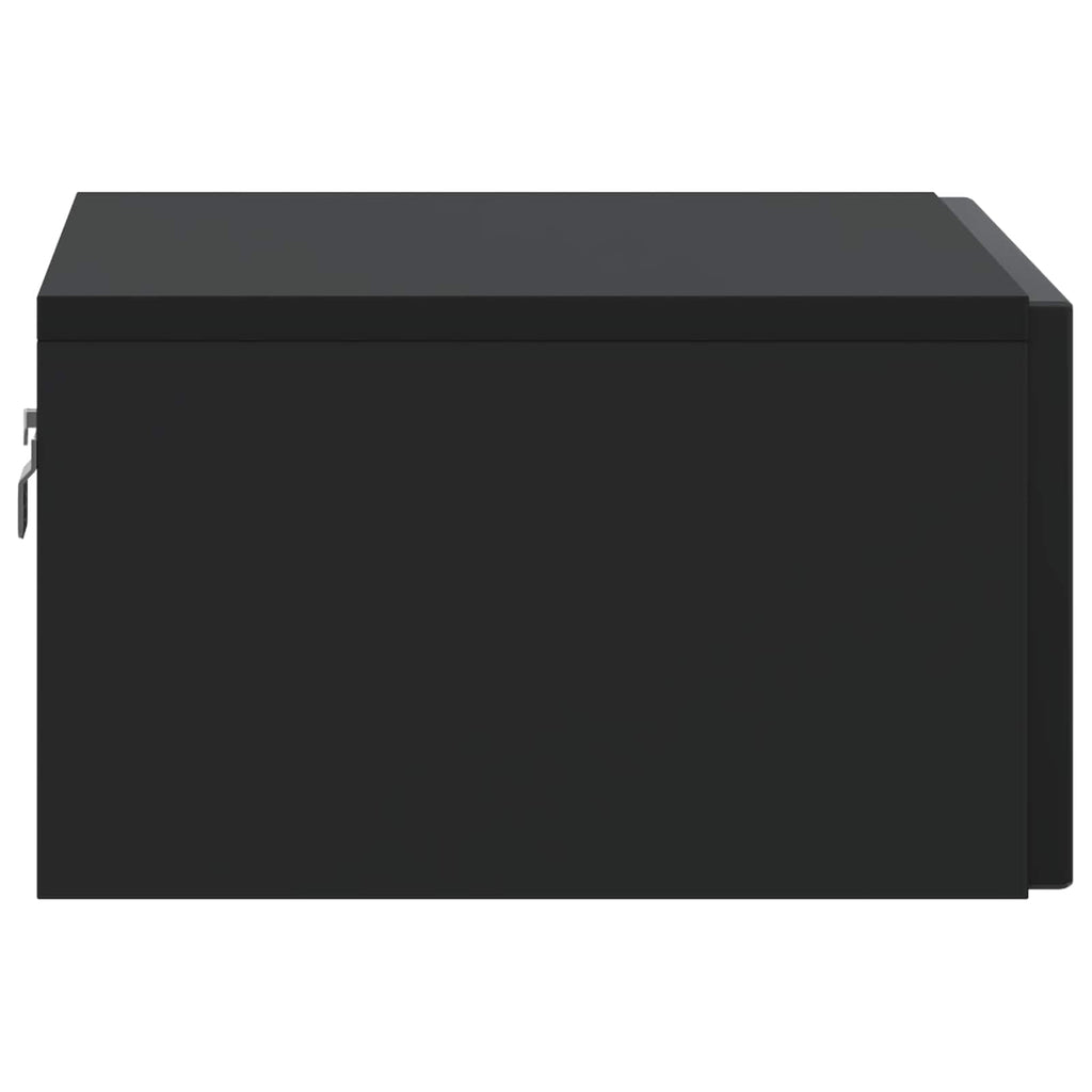 vidaXL Wisząca Szafka Nocna z szufladą 2 pcs Czarny 49 x 34,5 x 20 cm