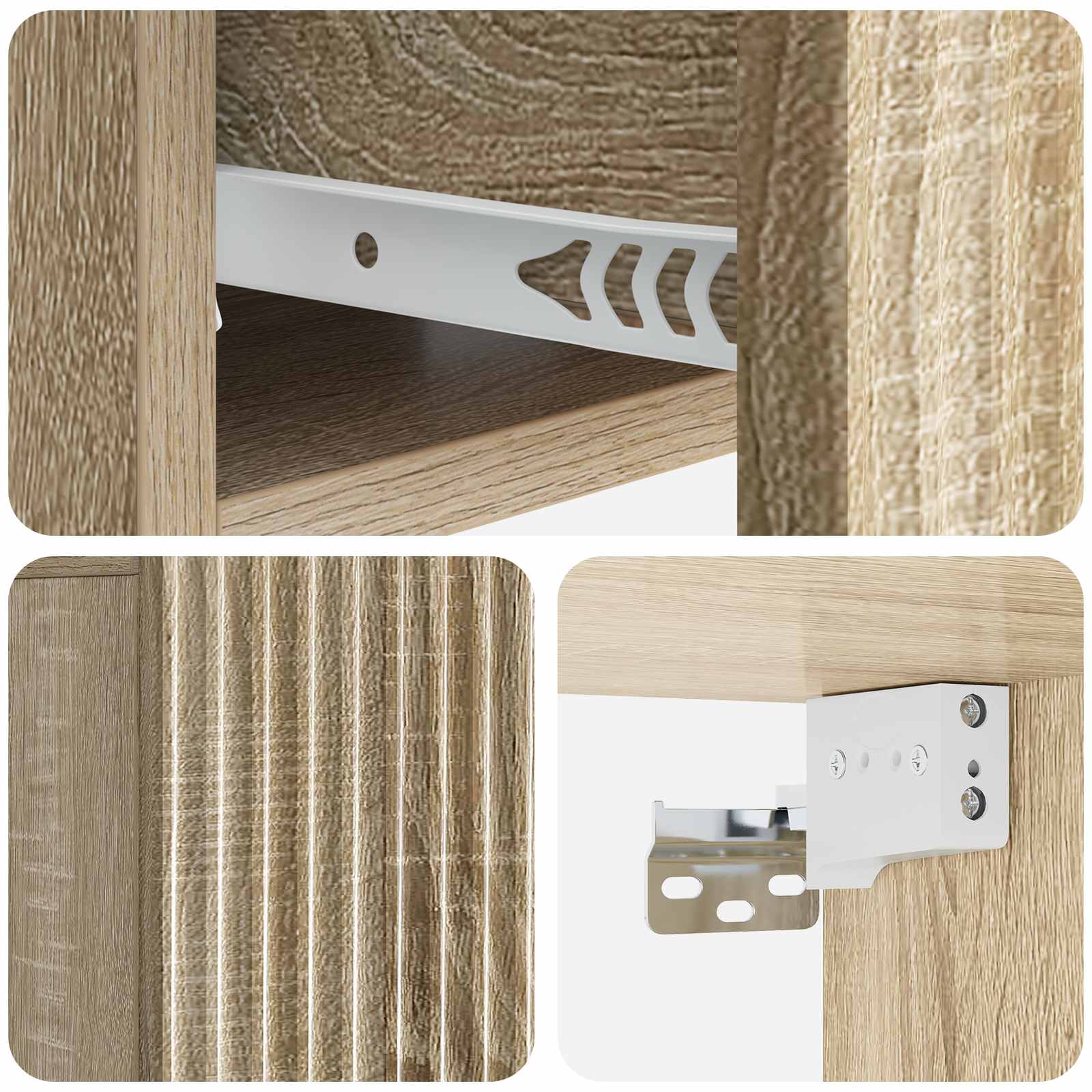 vidaXL Wisząca Szafka Nocna 2 pcs dąb Sonoma 49 x 34,5 x 20 cm